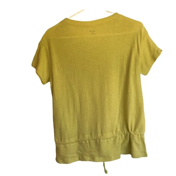 NWT Madewell Drawstring T-Shirt in Crisp Pear Size S - Picture 4 of 7